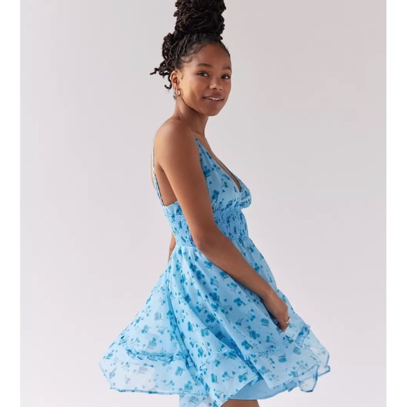 Urban Outfitters beautiful blue floral summer dress - Picture 4 of 6
